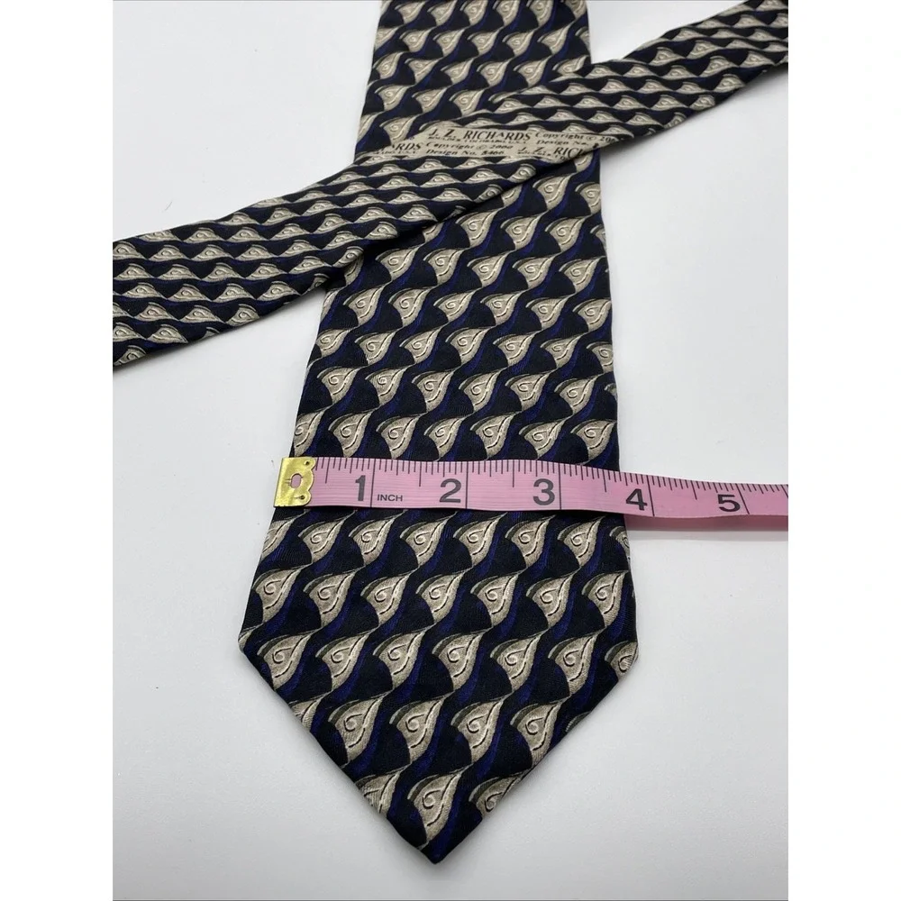 J.Z. Richards Hand Crafted‎ Made In USA Multi-Color All Silk Neck Tie
